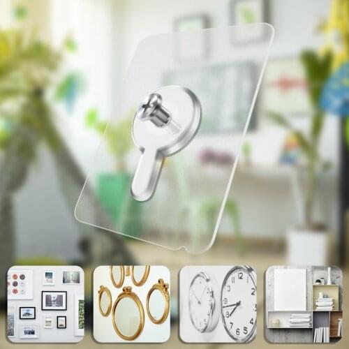 8Pack Self Adhesive Nails Hook for Photo Frame NonTrace Holder for Mirror Wall Paste Tack Photos Cross Stitch Wall Painting Bell