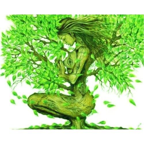 Abstract Tree Diamond Painting Landscape Diamond Dots Mosaic Embroidery Picture Crystal Rhinestone Sticker Decal Wall Art Craft