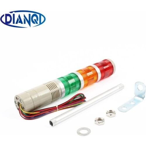 DC12V/24V Safety Stack Lamp Red Green Yellow Flash Industrial Tower Signal warning Light LTA-205 AC 110V 220V with buzzer