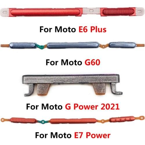 Side Key Power Button + Volume Button Flex Cable Replacement Parts For Moto E6 Plus E7 Power G Power 2021 G60 Volume Button