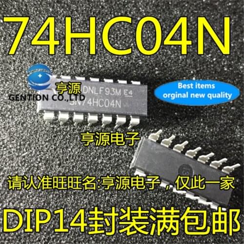 50Pcs 74HC04 74HC04N SN74HC04N DIP14 Six inverter chips in stock 100% new and original
