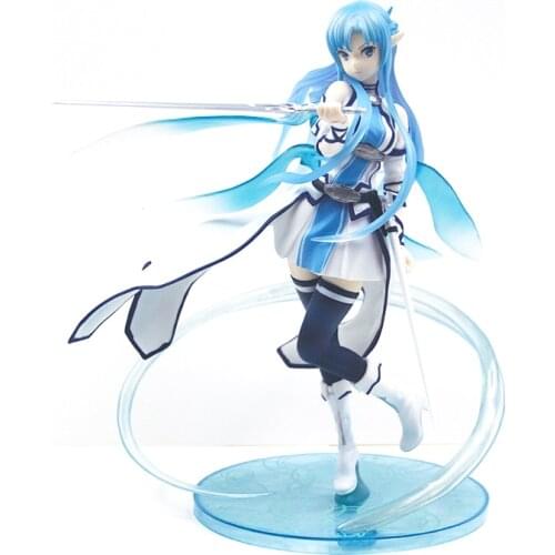 23cm Anime Figure Toys Sword Art Online Yuuki Asuna 1/7 Scale ALO Ver. water Elf PVC Action Figure Toys Collection Model Gift