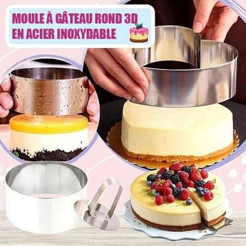 Stainless Steel Mousse Cake Ring Mold Layer Slicer Cook Cutter Bake Mould Pastry Sushi Tools Accessories Salad Form Baking Tips