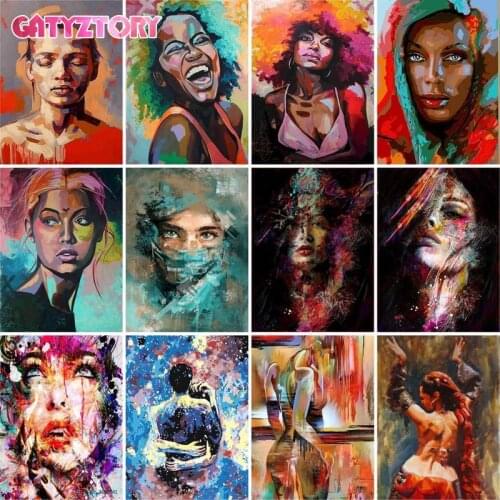 GATYZTORY 40x50cm Painting By Numbers For Adults Woman Figure Paint By Number DIY Gift Unique HandPainted Home Decors Artwork