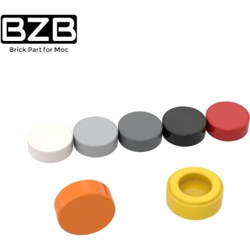 BZB MOC 98138 1x1 Round light Panel High-tech Creative Building Block Model Technical Brick Parts Kids DIY Puzzle Toys Best Gift
