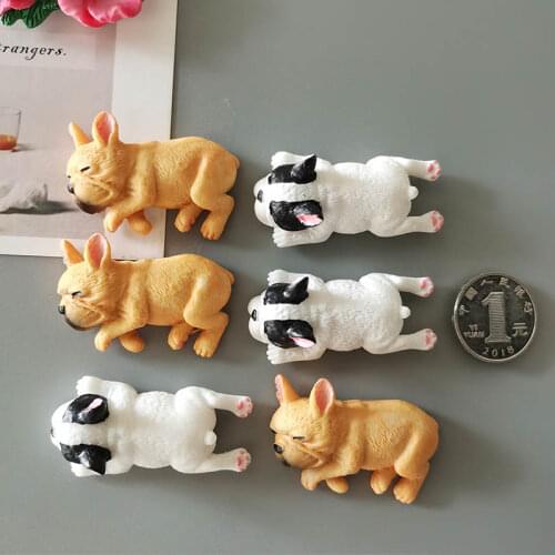 Welsh Corgi Magnet Fridge Small Puppy Sleeping Animal Cute Dog 3d Stereo Resin Refrigerator Kawaii Magnet Magnetic Stickers
