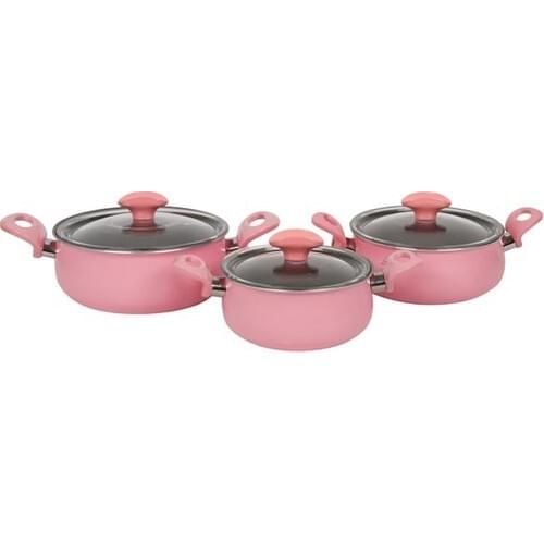 Moonlight Rose 3'lü Granite Casserole Set