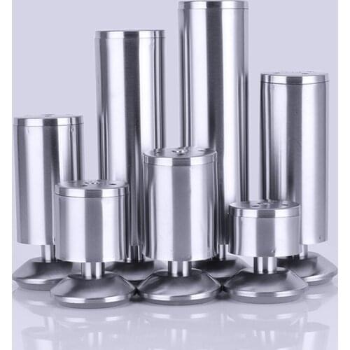 Stainless Steel Furniture Legs Adjustable Height Furniture Leg Home Room Cabinet Feet European Sofa Chair Bed Table Legs