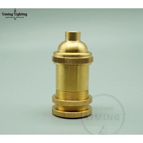 5 PCS E14 Brass Lamp Socket Antique Edison Copper Lamp Base Bulb Lamp Holder Adapter Bulb Lamp Holder For DIY Pendant Lights M10