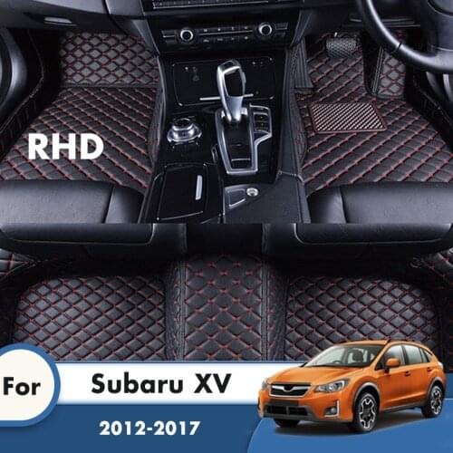 RHD Carpets Rugs For Subaru XV 2017 2016 2015 2014 2013 2012 Leather Car Floor Mats Foot Pads Custom Auto Accessories Interior