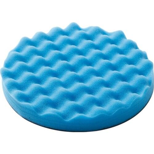 2 Pieces 7.5“ Self-Adhesive Buffing Waxing Sponge Wool Wheel Polishing Pad For Car Polisher Drill Adapter