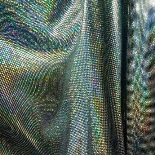 Cosplay Dancing Fabric Shiny Thin Stretchy Bronzing Laser Costume Tilda Doll DIY Stage Dress