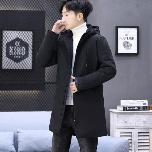 Thickening of qiu dong long men hooded warm cotton coat black cotton-padded jacket coat of cultivate ones morality