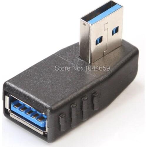 High Speed Right OR Left Angle 90 Degree USB 3.0 A Male Female Connector Adapter Head USB3.0 AM/AF Connector for laptop/PC