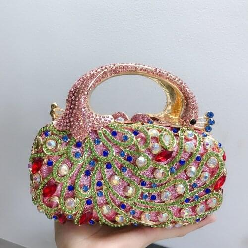 XIYUAN Women Crystal Clutch Bag Evening Bags Bridal Diamond Handbag Minaudiere Clutch Wedding Party Rhinestone Clutches Handbags