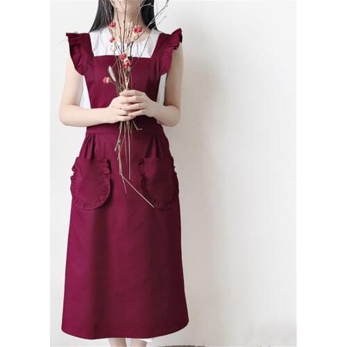 Nordic Wind Princess Skirt Cotton Linen Apron Coffee Shops And Flower Shops Work Cleaning Aprons For Woman can be customized