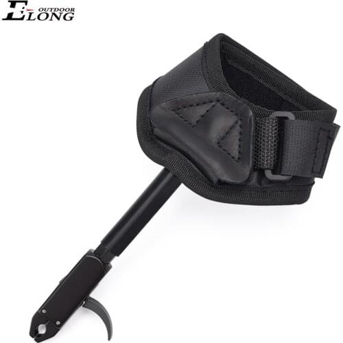 1PCS Compound Bow Archery Release Aid Black/Camo Nylon Wrist Strap Trigger Caliper Youth Adult Archer Right Left Hand Adjustable