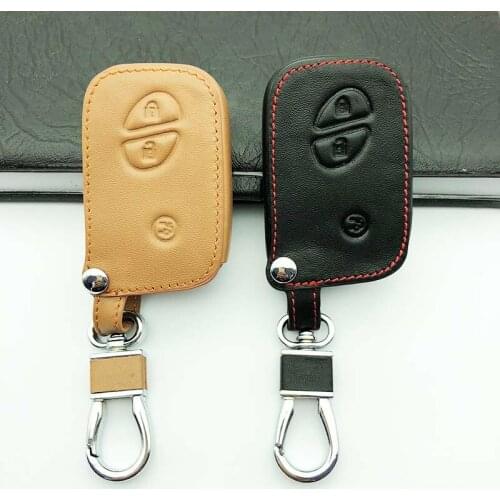 100% leather key case key cover for Lexus RX LS LX GX GT start stop engine system key chain hood 3 buttons car key case