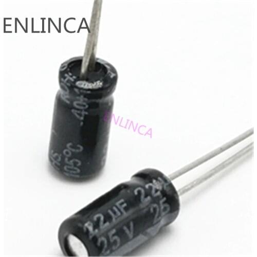 500pcs/lot P84 25V 22UF aluminum electrolytic capacitor size 4*7 22UF25V 20