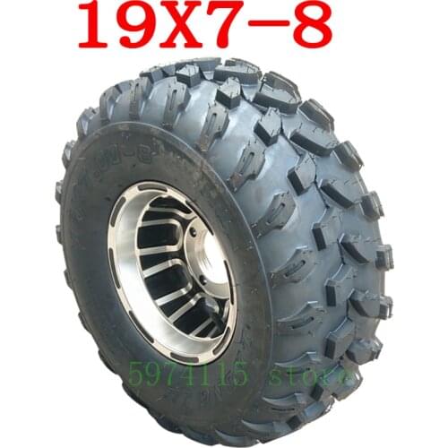 8-inch Wheel 19x7-8 Vacuum Tire Tubeless Aluminum Hub Rims For 8-inch Atv Front Wheel Accessories
