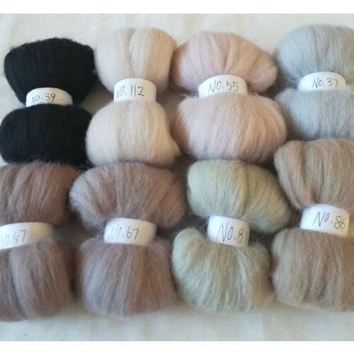 8 Colors Wool Fibre Roving Sewing For Needle Felting Wool Crafts 10g