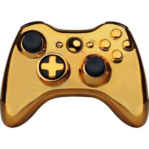 Gold Full Controller Shell Case Housing for Microsoft Xbox 360 Wireless Controller