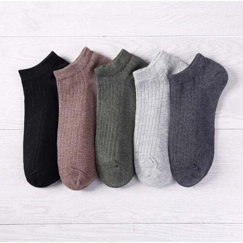 DO DO MIAN Summer Men Socks 5 Pair/lot Breathable Cotton Solid Color Socks Ankle Casual Mens Socks Hot Sale High Quality