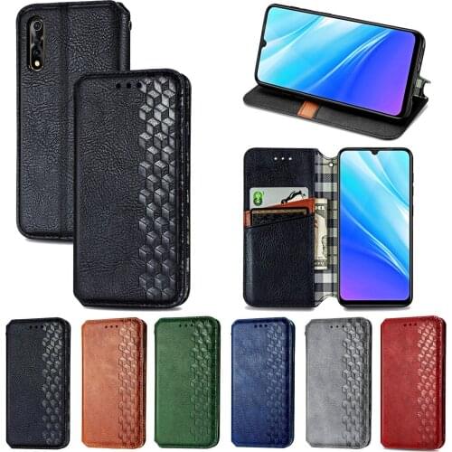 IQOO Neo Case Flip Leather Wallet Case For Vivo Y7s Soft TPU Magnetic Suction Mobile Phone Bag
