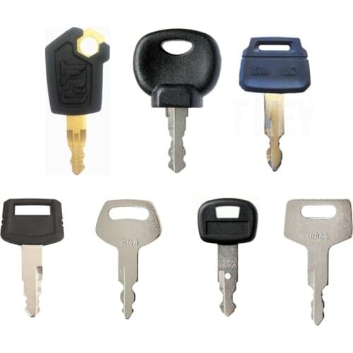Excavator Key Set For Caterpillar Hitachi Kobelco Kubota Case Takeuchi JCB Manitou 5P8500 H800B K250 459A S450 H806 14607