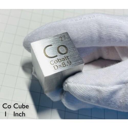 Cobalt Metal 1 Inch 25.4mm Density Cube 99.96% Pure for Element Collection