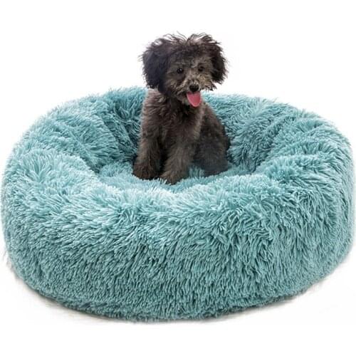 Comfort Sofa Bed Washable Coral Fleece Pets House Super Soft Dog Bed Round Shape Cat Puppy Winter Warm Beds Dog XS-XXL