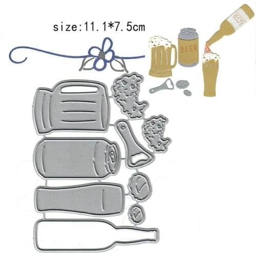 Sirius Party champagne beer cola Metal Cutting Dies DIY Scrapbooking Embossing Craft Die dies scrapbooking nouveau arrivage 2021