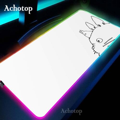 Anime Cute Toroto Mousepad Gaming Mouse Pad RGB LED Gamer Computer Desk Padmouse Keyboard Kawaii Mouse Mat Locrkand manga mat