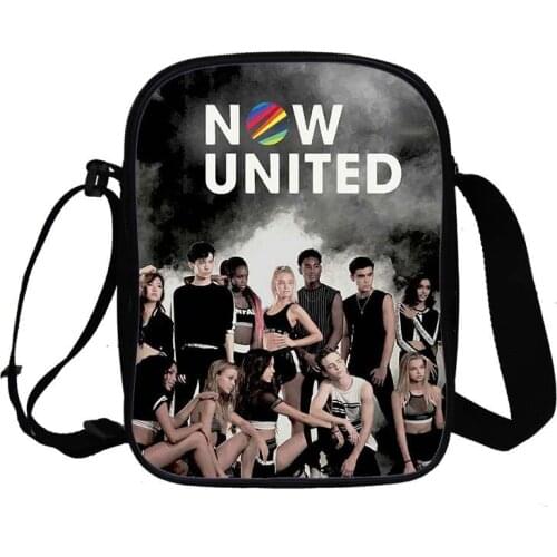 2021 Fashion Now United 3D Shoulder Bag Crossbody Bags Casual Messenger Bag Travel School Now United Bags for Children Book Bags