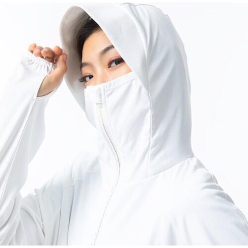 OhSunny Outdoor Sport Fashion Anti UV Cooling Clothing Sunscreen Sun Protection Coats Hooded Solid Color Light Breathable Loose