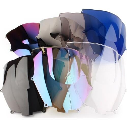 Motorcycle Windshield Street Bike Windscreen Screen Double Bubble Windproof For Kawasaki Ninja ZX9R ZX-9R 2000 2001 2002 2003