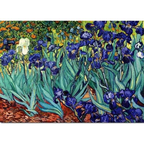 Wall Decor Oil Paintings Vincent Van Gogh Irises Hand Painted Art On Canvas Flowers Modern Artwork For Kitchen Bathroom Gift