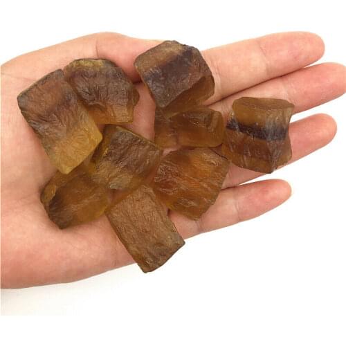 Wholesale 1PC Natural Yellow Fluorite Raw Rough Crystal Mineral Stones Specimen Healing Decor Natural Quartz Crystals