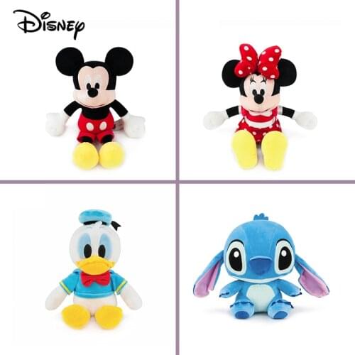 Disney Stitch Plush Toys Mickey Mnnie Donald Duck Daisy Duck Cute Dolls Soft Pillows for Baby Kids Dear Person Gift