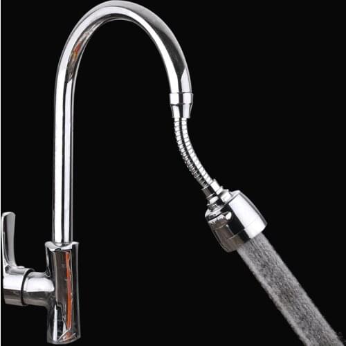 360 Degress Rotatable 2 Modes Kitchen Faucet Spray ABS + Stainless Steel Anti Splash Extension Pipe Booster Head