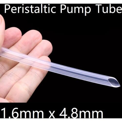 Peristaltic Pump Tube ID 1.6mm x 4.8mm OD Soft Silicone Hose Wall 1.6mm Flexible Drink Water Connect Pipe Nontoxic Transparent