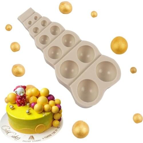 Silicone Cake Model Chocolate Fudge Mold Large Small Multi Size Pearl Ball Shape DIY Baking Kitchen Baking Cake Tool Kitchen
