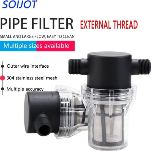 Garden Watering Filter 1/2'' 3/4'' 1'' Plastic Irrigation System Impurity Prefilter Aquaculture Household Water Pipe Filter