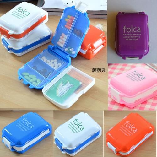 Weekly Sort Folding Vitamin Medicine Tablet Drug Pill Box Case Portable Container Organizer Vitamin Pill Box Suit For Travel