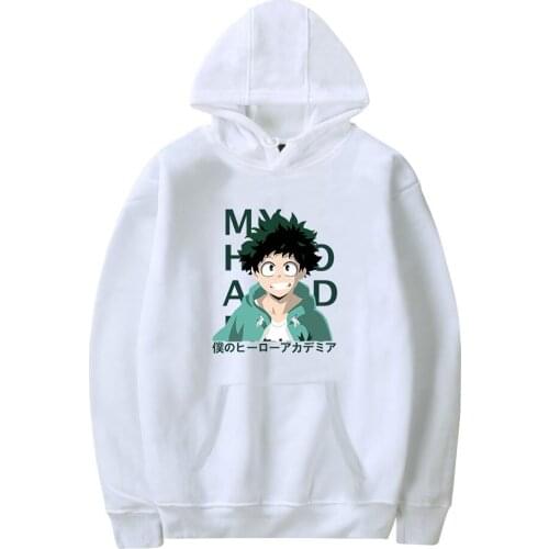 Hip Hop Hooded My Hero Academia Hoodies Men Sweatshirts Women Fashion Autumn Streetwear Casual Boys Girls White Pullovers