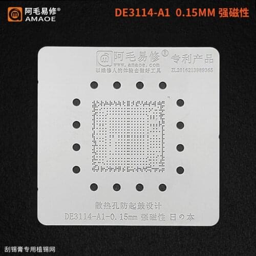 0.15mm Amaoe BGA Stencil For DE3114-A1 IPTV HD Set Top Box IC Reballing Chip Pin Solder Tin Plant Net