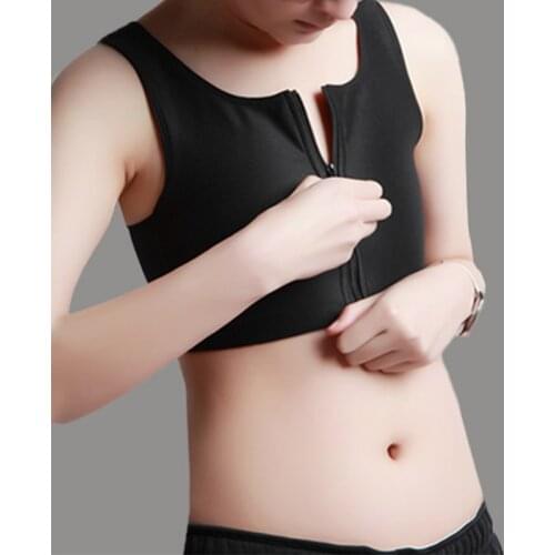 Breast Binder Vest Tomboy Lesbian Trans Slim Corset Bra Undershirt Flatten Chest Shapers Casual Comfort Zipper Short Tops