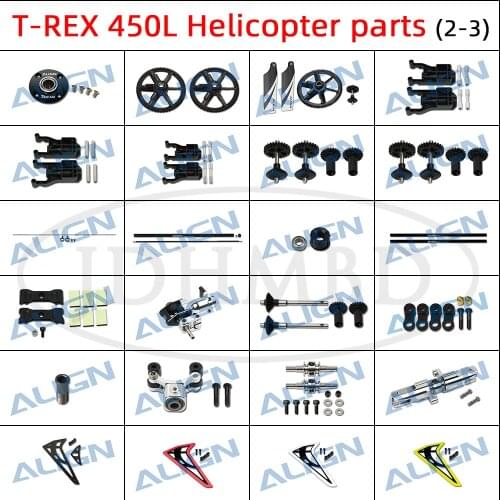 Align T-rex 450L parts Slant Thread Main Drive Gear/121T Tail Boom Torque Tube Rear Drive Gear Set Carbon Stabilizer Helicopter