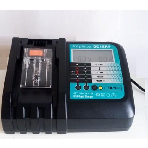 Fan cooling Li-ion Battery Charger 6.5A Charging Current for Makita 14.4V 18V BL1830 Bl1430 DC18RC DC18RA Power tool charger