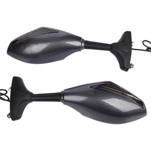 Motorcycle Rearview Mirrors LED Turn Signal Light Side Marker for YAMAHA Honda CBF CBR600F